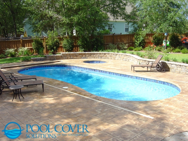 Charleston SC Automatic Safety Pool Cover Kidney Shaped Pool