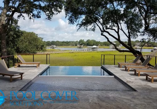 Charleston SC Safety Pool Cover with Vanishing Edge Big Water Property