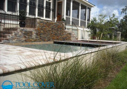 Edisto, SC Safety Pool Cover with Waterfall and Water Features