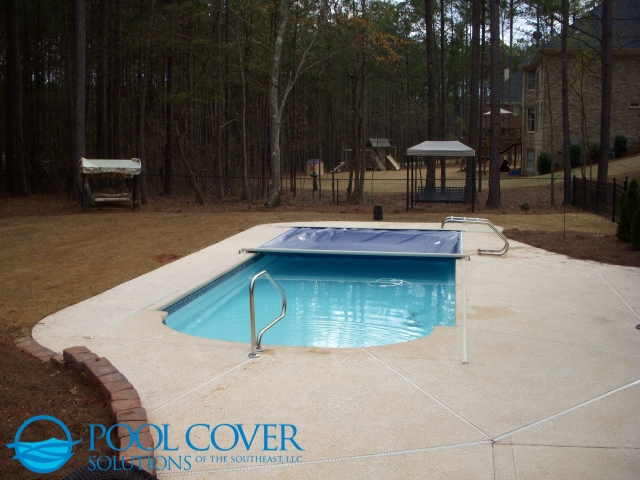 Greenville SC Safety Pool Cover with Hand Rails and Ladder
