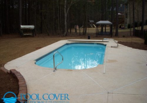 Greenville SC Safety Pool Cover with Hand Rails and Ladder