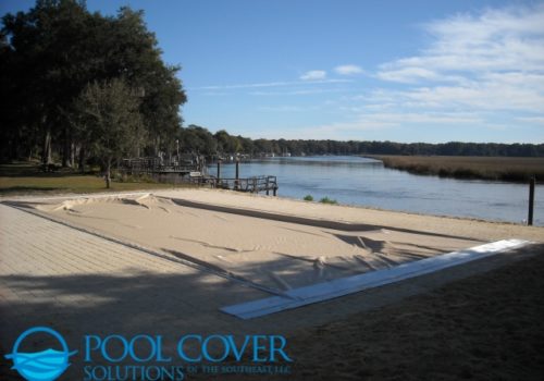 Johns Island SC Pool Cover System on Roman Style Pool