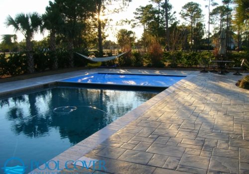 Kiawah Island SC Automatic Safety Cover on Grecian Pool with spa