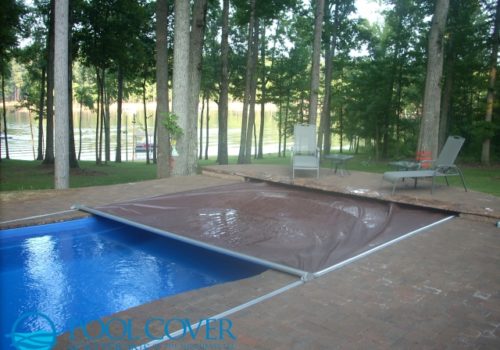 Lake Murray SC Winter Pool Covers Stone Deck Landscaped