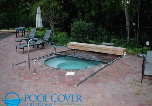 Mt Pleasant SC Manaul Pool Cover on Spa with Paver Decking (1)