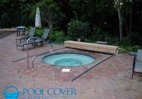 Mt Pleasant SC Manaul Pool Cover on Spa with Paver Decking (2)