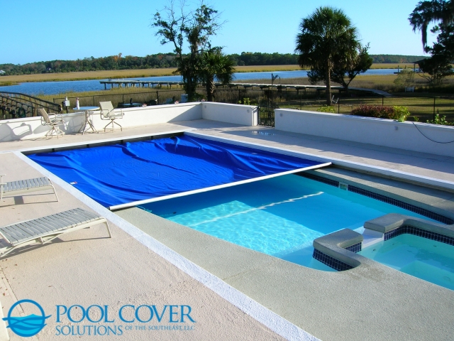 Pawleys Island SC Custom Automatic Cover on Double Deck Pool