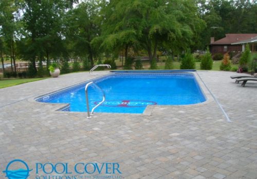 Summerville SC Winter Pool Safety Cover Paver Pool Deck