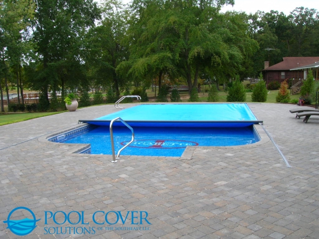 Summerville SC Winter Pool Safety Cover Paver Pool Deck