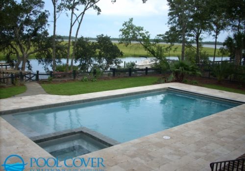 Wadmalaw, SC Pool Safety Cover with inset spa