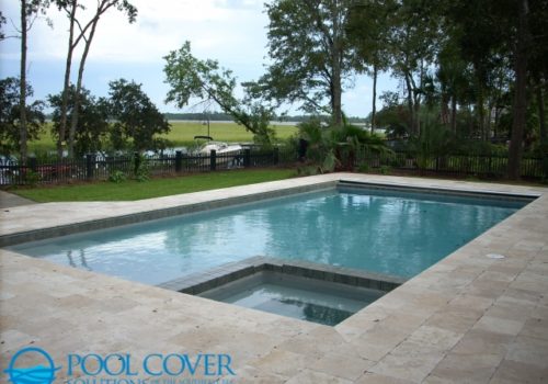 Wadmalaw, SC Pool Safety Cover with inset spa