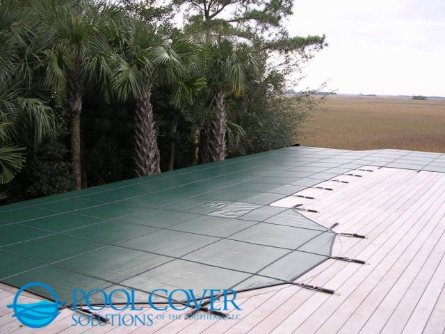 Charleston SC Winter Mesh Pool Cover with vanishing edge (6)