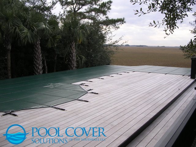 Charleston SC Winter Mesh Pool Cover with vanishing edge (7)