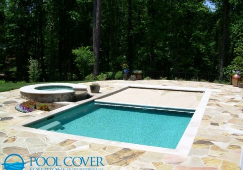 Charlotte NC Automatic Pool Cover with Spill Over Spa