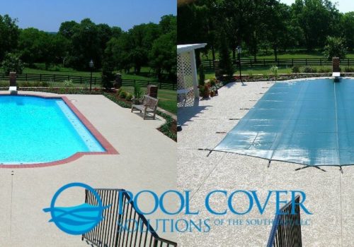 Columbia SC Loop Loc mesh cover Roman style pool with diving board