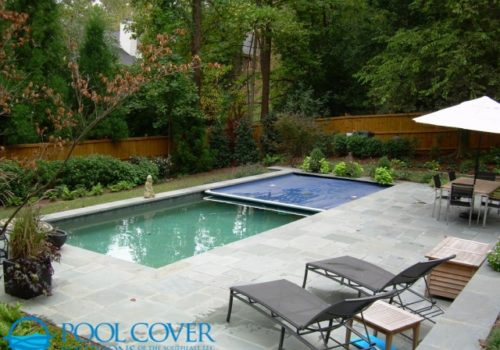 Greer SC Winter Safety Cover for Pool with Travertine Deck