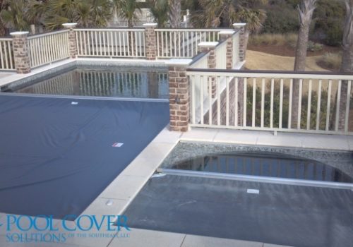 Kiawah Island SC Automatic Pool and Spa Cover with Pool House