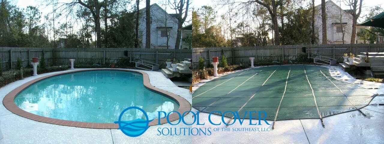 North Charleston SC Loop Loc mesh cover kidney shape pool