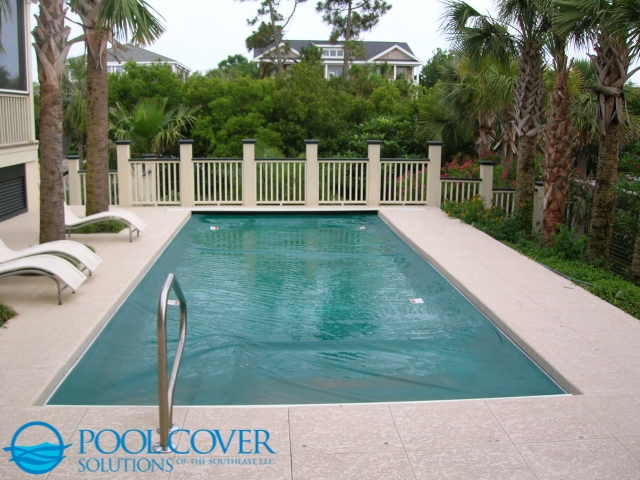 Sullivans Island SC Automatic Safety Pool Cover with in step spa