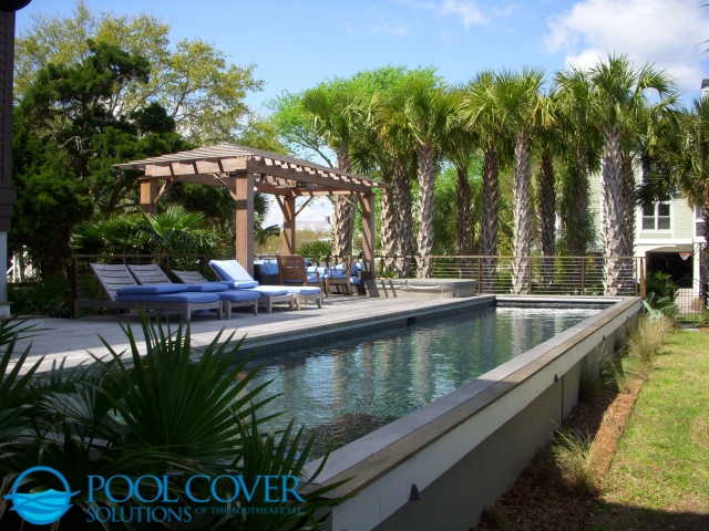 Sullivans Island SC Safety Pool Cover with Trex Deck