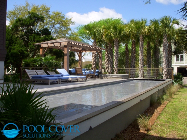 Sullivans Island SC Safety Pool Cover with Trex Deck
