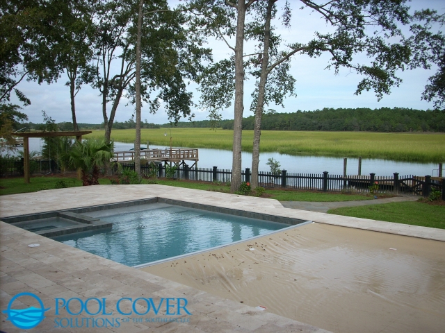 Wadmalaw, SC Pool Safety Cover inset spa