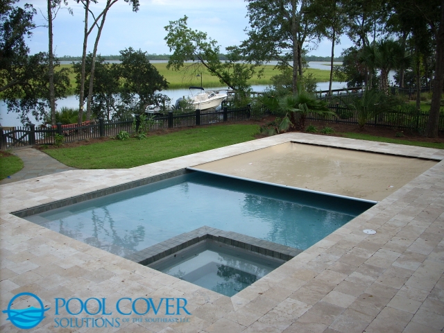 Wadmalaw, SC Pool Safety Cover inset spa
