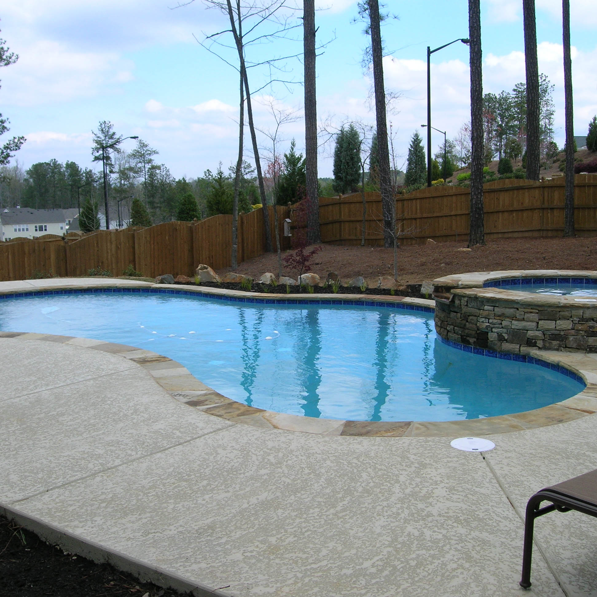Custom Pool with a rounded irregular shape
